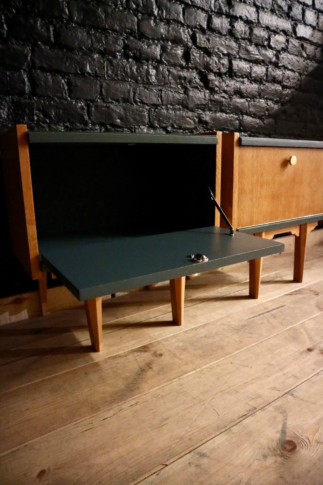 Pair of vintage bedsides