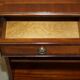 Vintage Low Bevan Funnell Library in Flamed Mahogany with Two Drawers