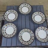 12 hollow plates Boch la Louvière 60s