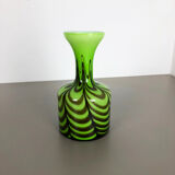 Large Green Vintage Pop Art Opaline Florence Vase Design 1970s Italy