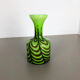Large Green Vintage Pop Art Opaline Florence Vase Design 1970s Italy