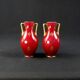 Pair of Baccarat crystal baluster vases decorated with a Lorraine cross