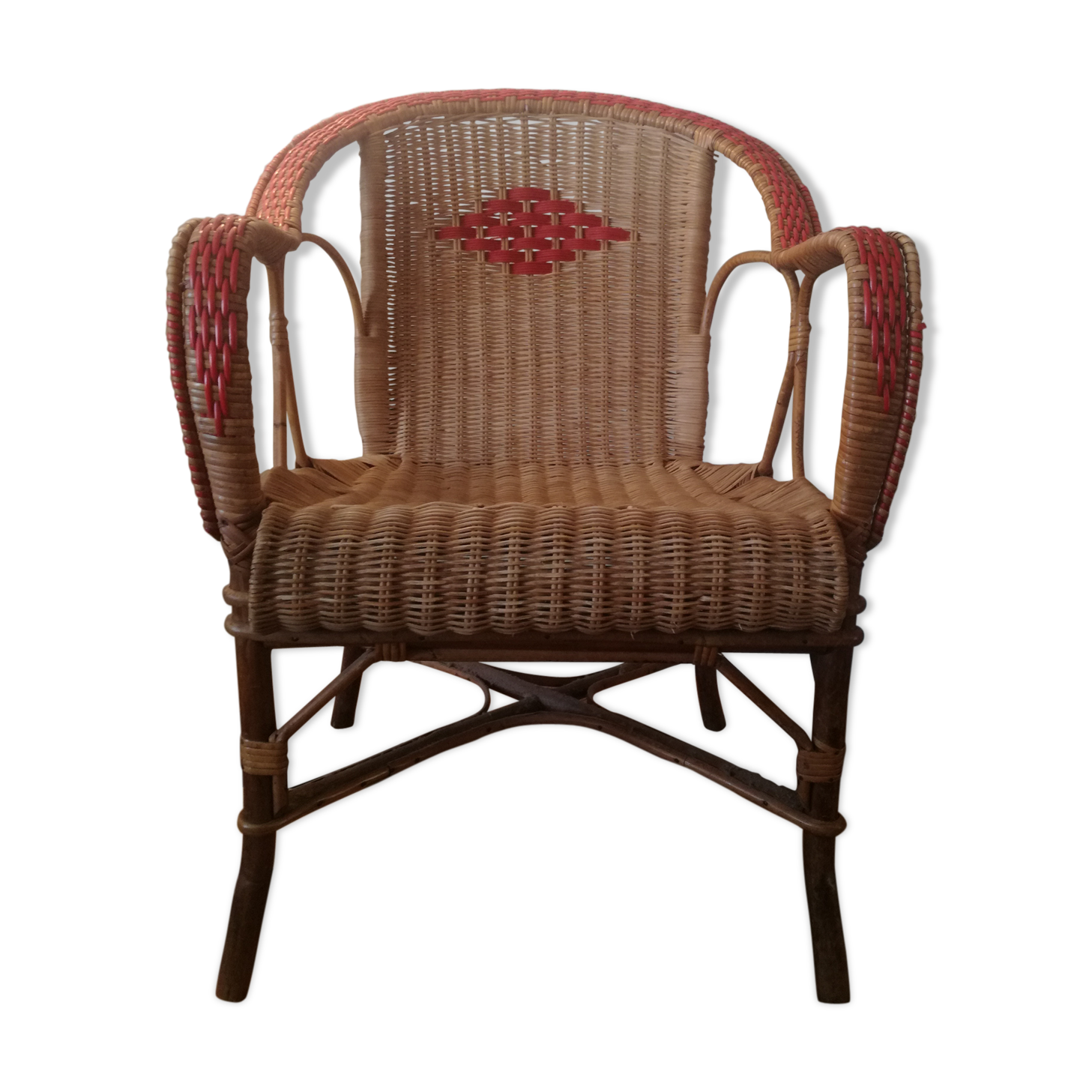 Restyled wick armchair