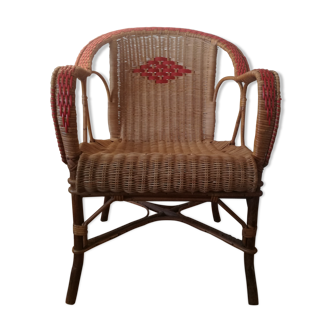 Restyled wick armchair