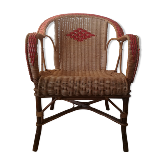 Fauteuil Osier relooké