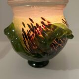 Patrick Lepage blown glass candle holder