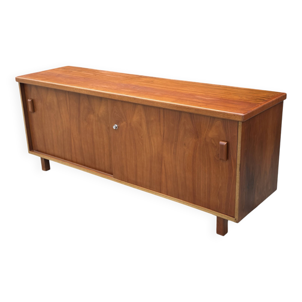 Buffet vintage Lowboard Meuble TV années 1960 Teck