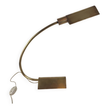 Lampe de table en laiton vintage de style mid-century modern (années 1960/70)