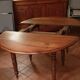 Round table cherry wood shutters, 6 feet, extendable 10/12 cutlery
