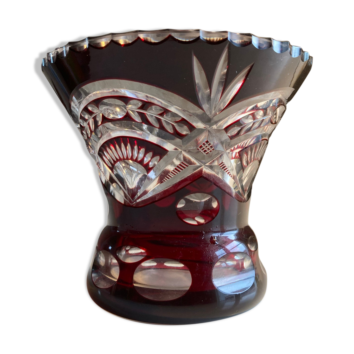 Bohemian crystal vase
