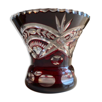 Vase en cristal de Bohême