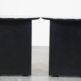 Set of 2 (bedside) tables by Umberto Asnago for Giorgetti on wheels