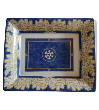 Vide poche porcelaine Christofle modèle Oceana Bleu Aïda