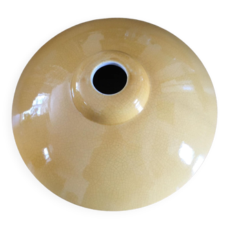 Yellow enameled ceramic lampshade (real color brighter than in photos)