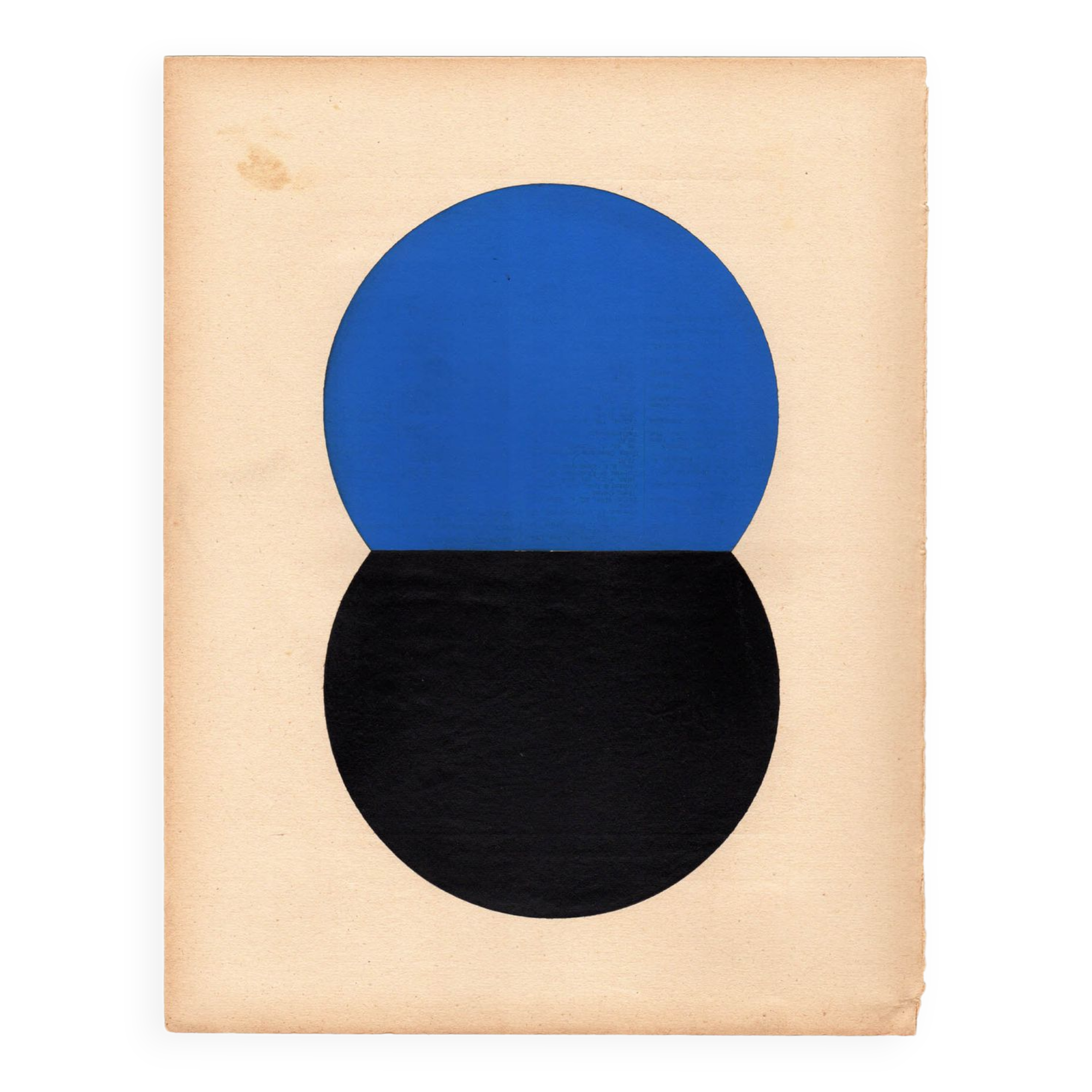 Collage on paper -LOKI H220 - blue and black - signed eawy