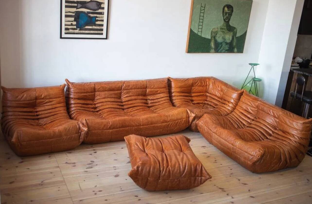 Jean-Luc: Togo lounge set in pine leather