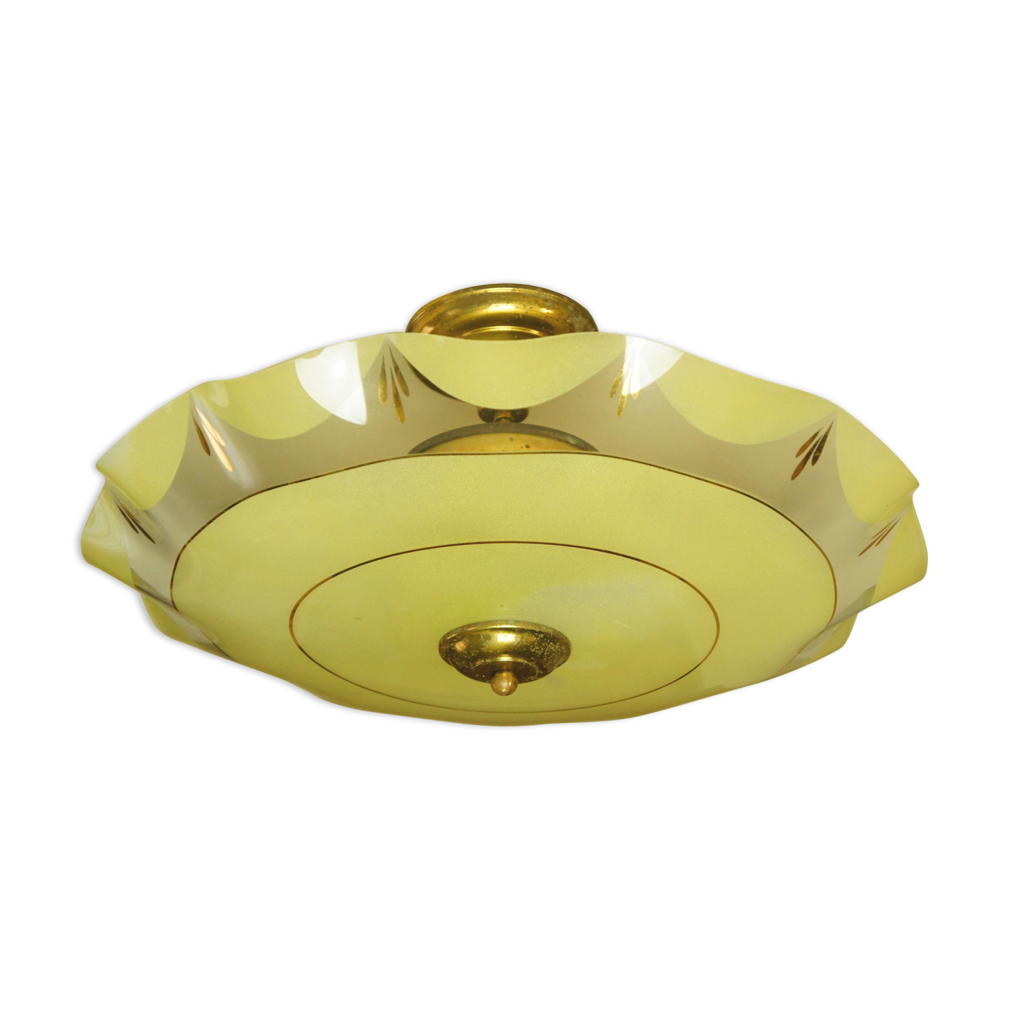 1950 glass ceiling chandelier