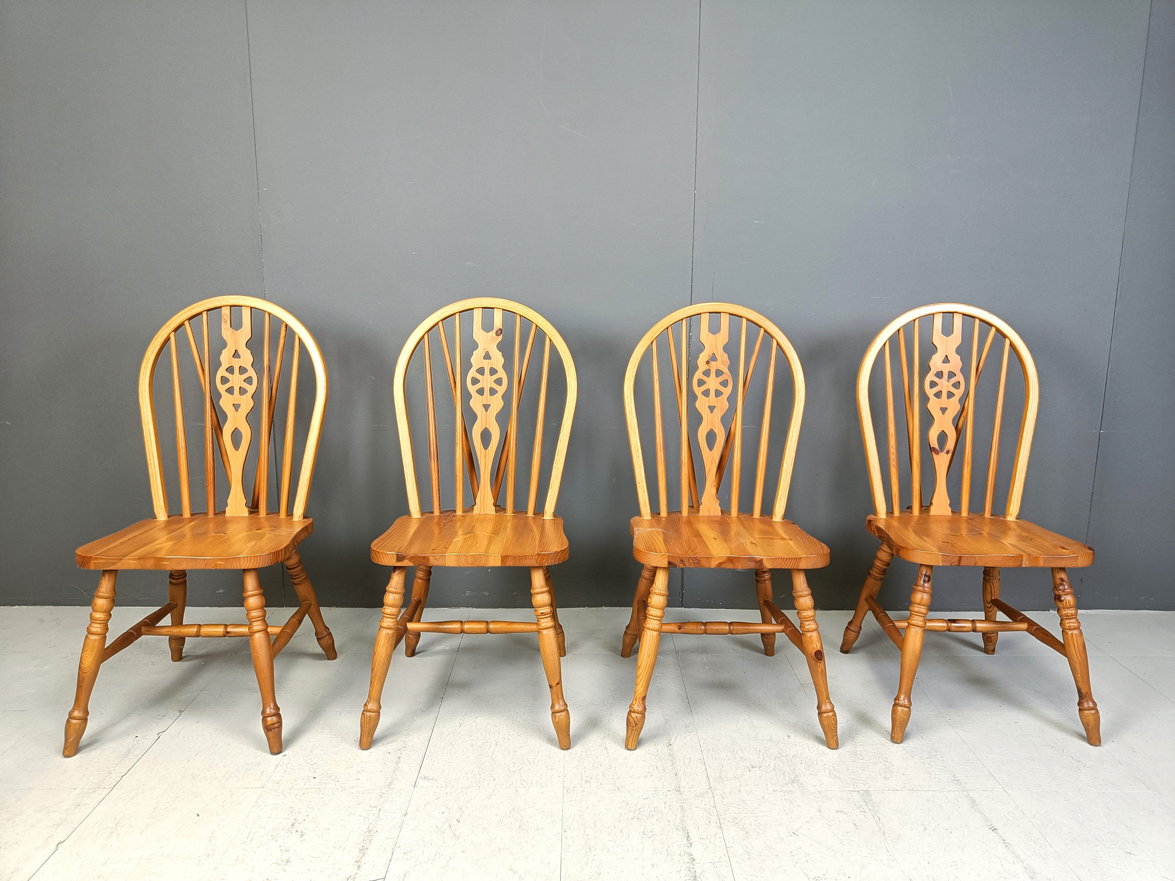 Set of 4 vintage Ercol dining chairs, 1950s