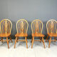 Set of 4 vintage Ercol dining chairs, 1950s