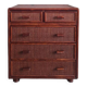 Vintage rattan chest of drawers circa 1960s