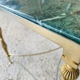 Coffee table in green marble and brass circa 50/60