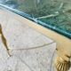 Coffee table in green marble and brass circa 50/60