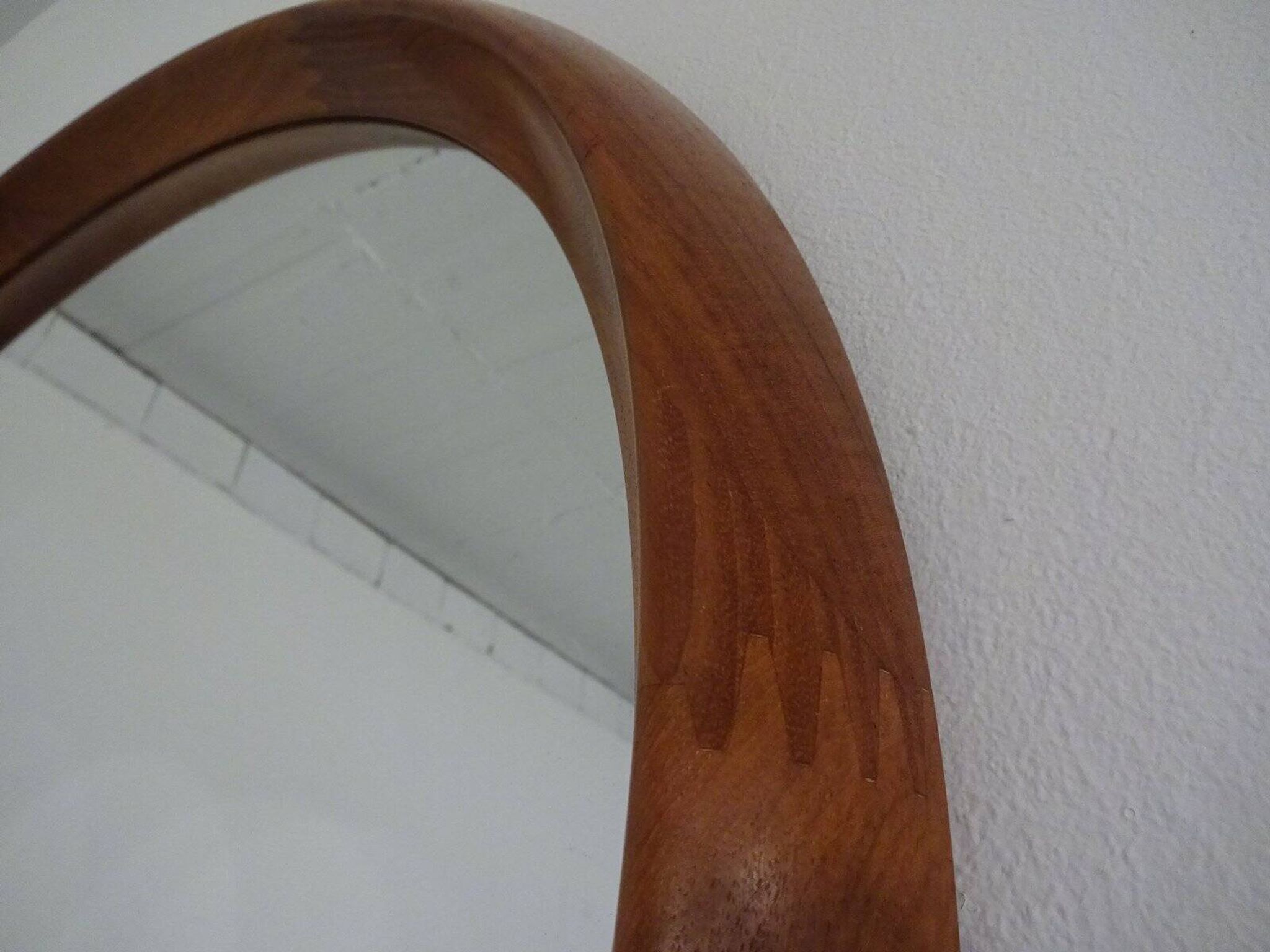 Large teak mirror by Bernhard Pedersen for Viby J. Møbelfabrik, Denmark, 1960s.