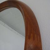 Large teak mirror by Bernhard Pedersen for Viby J. Møbelfabrik, Denmark, 1960s.