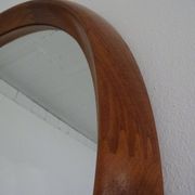 Large teak mirror by Bernhard Pedersen for Viby J. Møbelfabrik, Denmark, 1960s.