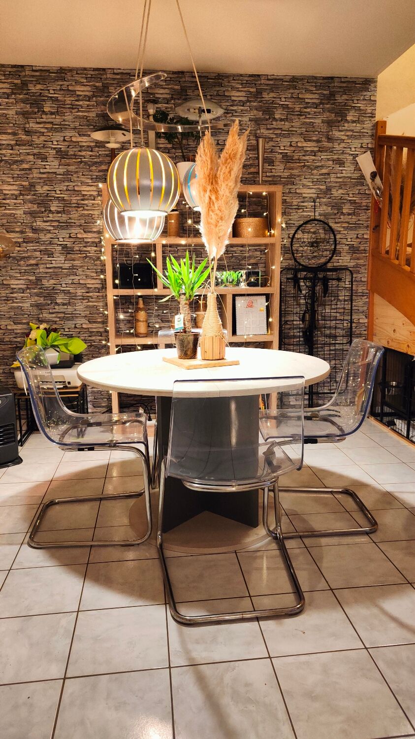 4 vintage transparent chairs 1990