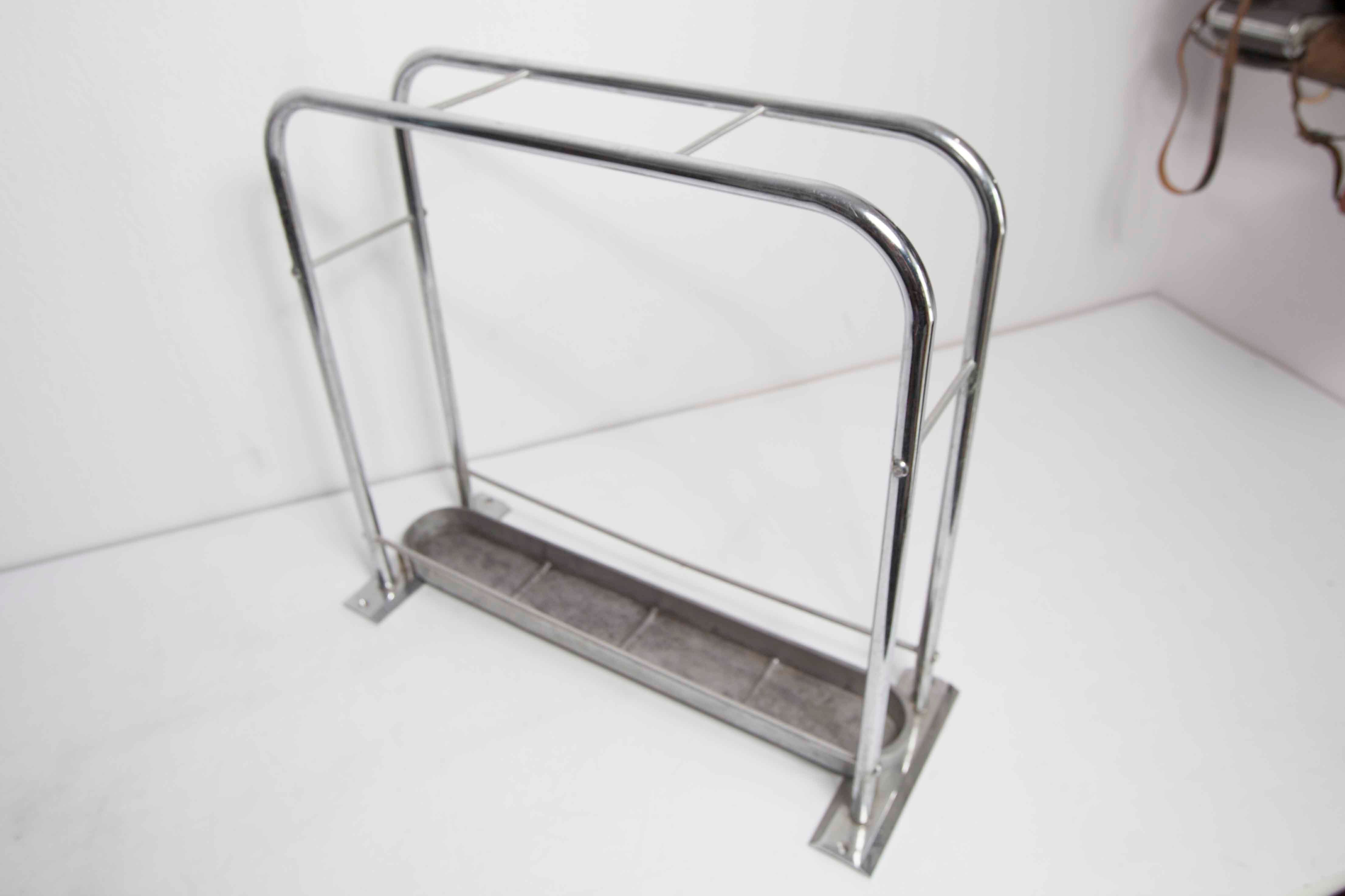 Umbrella door chrome bowl cast iron 1960