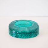 Turquoise annealed glass pocket empty