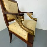 Fauteuil haut Empire français ancien