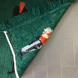 Vintage wool rug for children