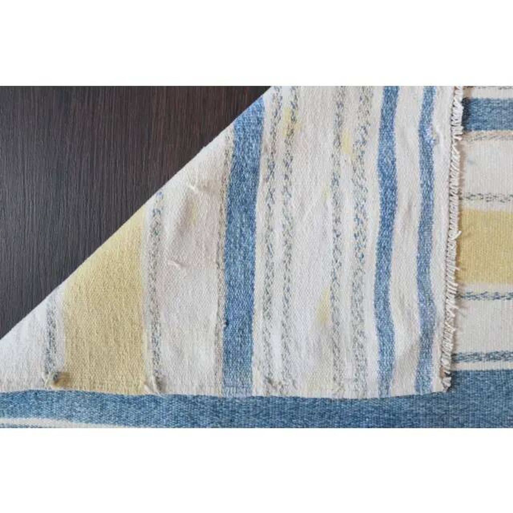1970s Vintage Turkish Hand-Knotted Wool Cotton White Runner Rug 66x288