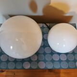 Pair of vintage globe lamps to table