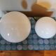 Pair of vintage globe lamps to table
