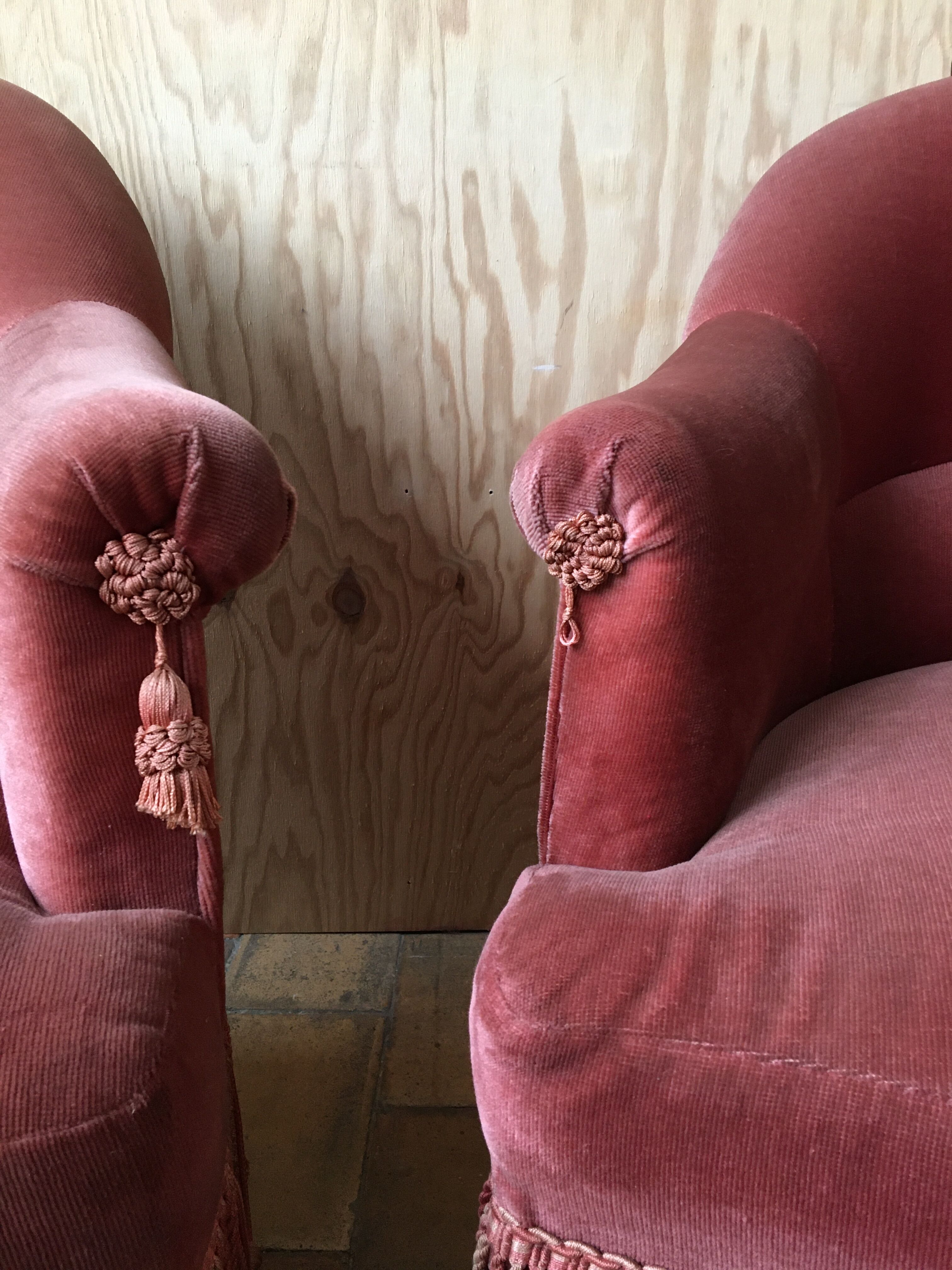 Pair of toad armchairs