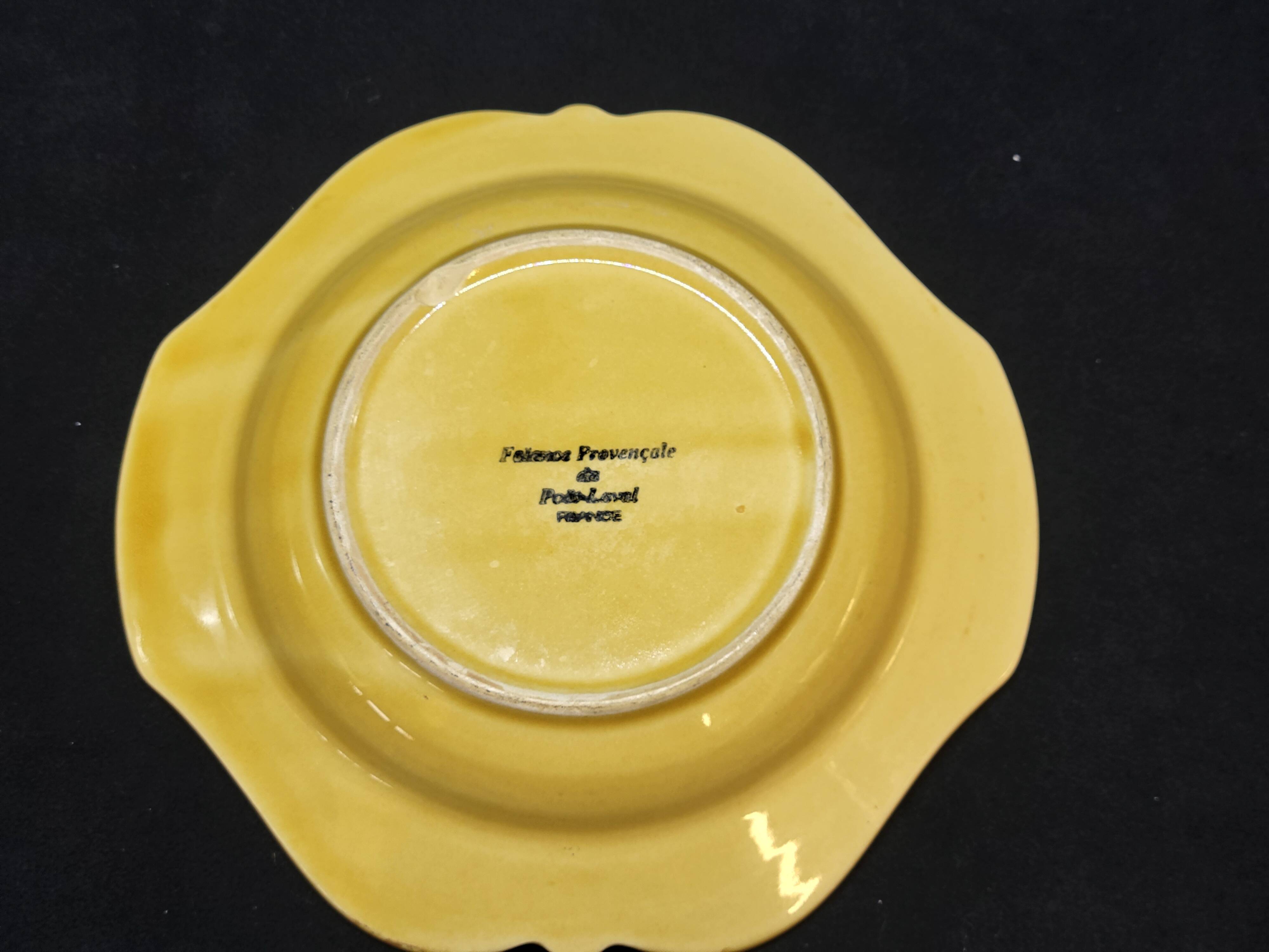 Provençal earthenware by Poet Laval France Vintage Deep Plate