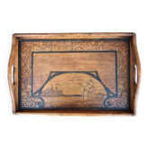 Art Nouveau marquetry tray