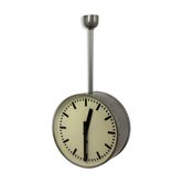 Double sided railway clock from pragotron, 1970