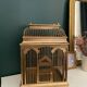 Cage à oiseaux vintage doré Colonial