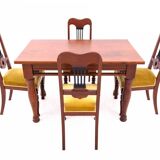 Table with four chairs from the early 20th century