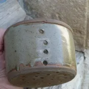 Old stoneware cheese drainer