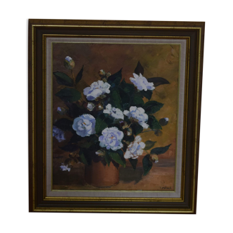 Oil on canvas bouquet of flowers