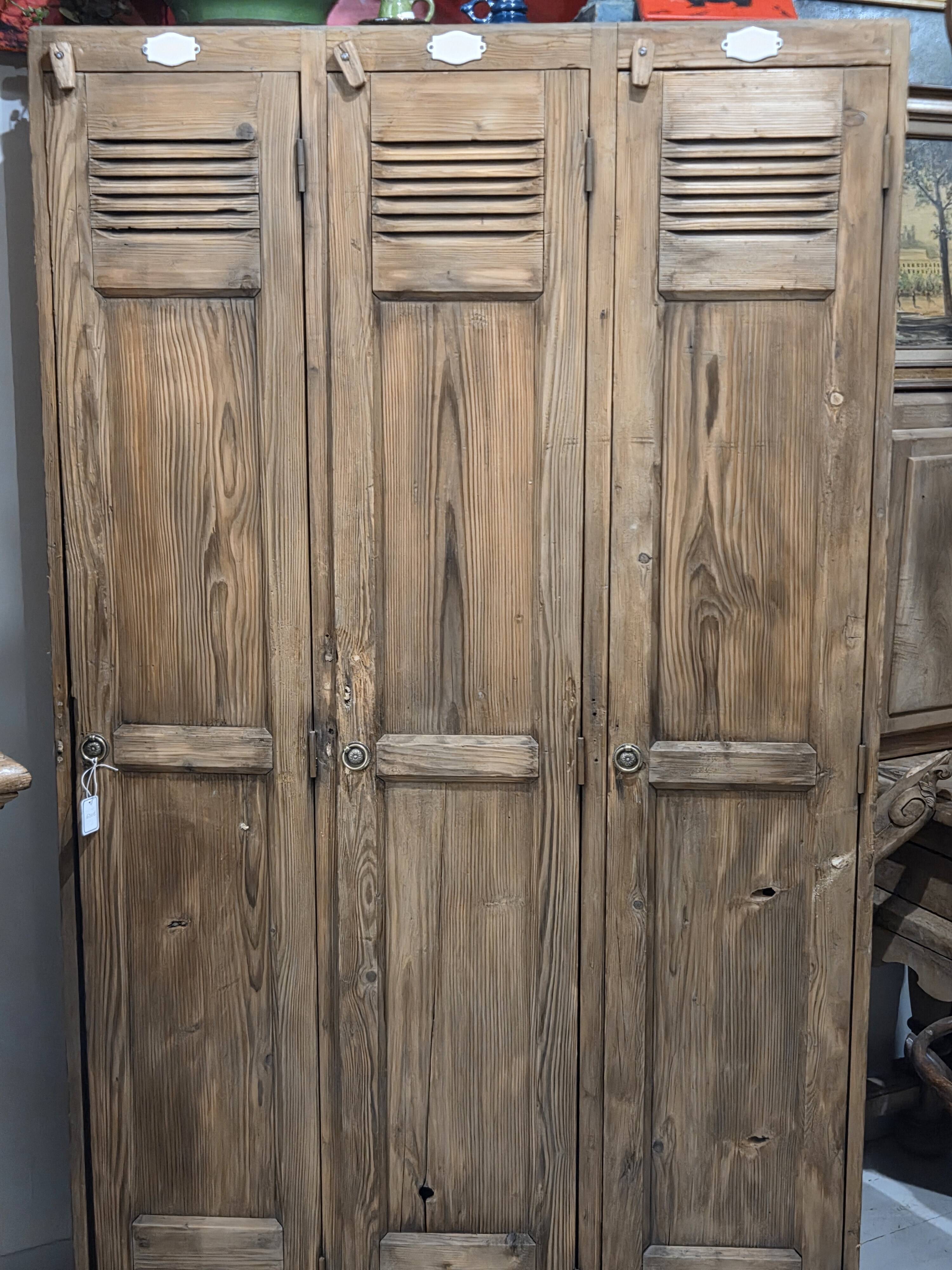 wooden changing room