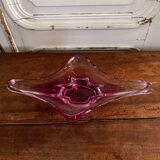 Murano fruit bowl free form purple and white background