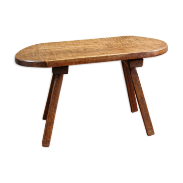 Brutalist oak coffee table