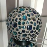 Glass and concrete ball lamp