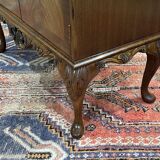 1950s Chippendale Mahogany Sideboard with Glass Top